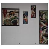 Set of Needlepoint Artwork (approx 17" x 17", 5"