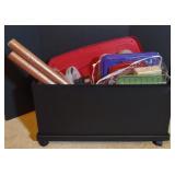 Storage Ottoman w/ Wrapping Paper, Bin Lids,