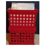 Plastic Crates w/ Organizational Folders & Joy