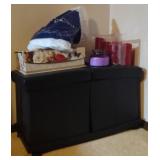 Storage Ottomans (approx 15" x 16") & Candles