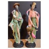 Couple w/ Birds Statues approx 20"H