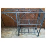 14" x 29" x 33" foldable three tier metal rolling