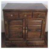 Wooden Cabinet 1 drawer shutter doors 30"x30"x18"