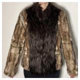 Adrienne Lanbau Faux Fur Coat (Size L)
