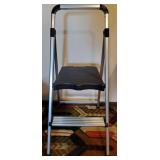 Two folding step stools, aluminum frame 19"