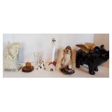 Lot of assorted nick nacks, squirrel statuette,