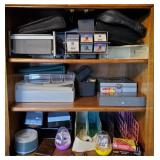 Lot of assorted office storage items, file