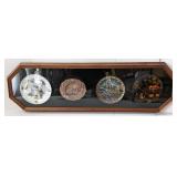 4 Framed Collectible Souvenir Plates From Dubai,