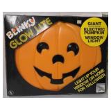 Blow Mold Jack-0-Lantern Window Light From Blinky