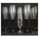 Champagne Flutes & Glass w/ Etching