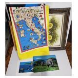 Lot of assorted pictures and picture frames