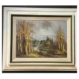 Signed Framed Painting *measures 23.25in x 19.5in
