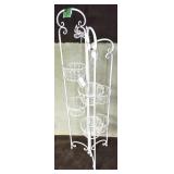 White Folding Plant Stand, 57" tall