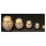 5 Piece Hand Painted Nesting Doll Set *3.5in x