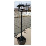 Outdoor streetlamp style lamp planter, three