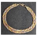 Braided bracelet marked "Vior 925 Italy". Total