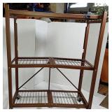 Origami Metal folding rack shelving with casters