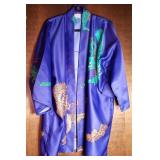 Oriental Kimono Dark Blue Dragons