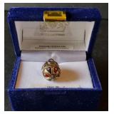 Sokolsky Hand Enameled 23ct Gold Plated Sterling