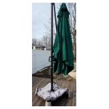 Extendable sun shade patio umbrella, fillable