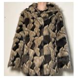 Pamala McCoy Faux Fur Coat with Hood (Size 1X)