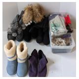 Lot of Shoes, Faux Fur Accessories & Scarves. 5