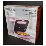 Holstein Housewares heart waffle maker (10" x 10"