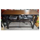 TV Stand Metal Base Laminate Top 41.25"L  x 14" D