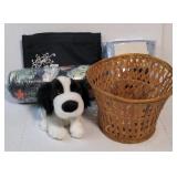 Lot w/ plush blanket plushy dog and more