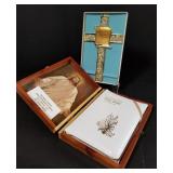 Lot of religious items including a Holy Bible in