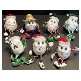 Set of 7 Ceramic Holiday Character Figurines