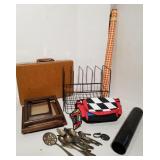 Lot of household item including vintage samsonite