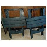 Lot of two folding plastic tables 20" tall
