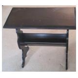 Stained magazine rack end table 24"x12"x24"