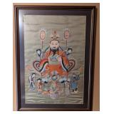 Framed Chinese embroidery art 19"x26"