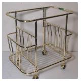 Gold tone roller cart 14"x22"x22"
