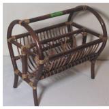 Wicker magazine rack 18"x17"x13"