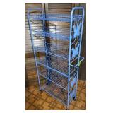 10" x 24" x 55" six tiered blue butterfly rolling