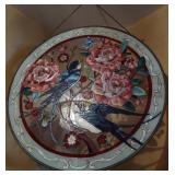 Stained Glass Bird Wall Hang approx 21.5"