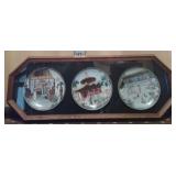 Decorative Plates in Case approx 34" x 12"