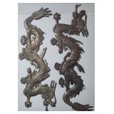 Metal Chinese Dragon Decor 24" Length