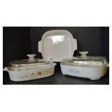 Corning ware lot of 10" x 10" x 2" dishes. One