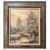 Framed Signed Painting *measures 32in x 28in