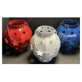 Set of Independence Day Metal Lanterns