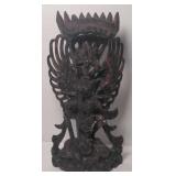 Carved Thai Buddhist gods wooden statue aprx. 16"