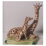 Glazed Porcelain giraffes figure aprx. 12" tall