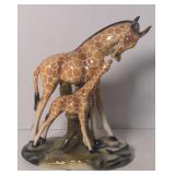 Glazed ceramic giraffes figure Ethan Allen made