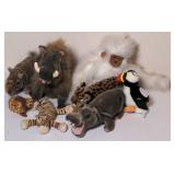 Lot of various animal plushies