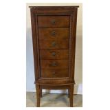 (F) Wooden Jewelry Armoire. 40"x18"x10"