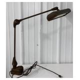 (AV) Vintage Desk Lamp w/ Clamp Base. Pivoting &